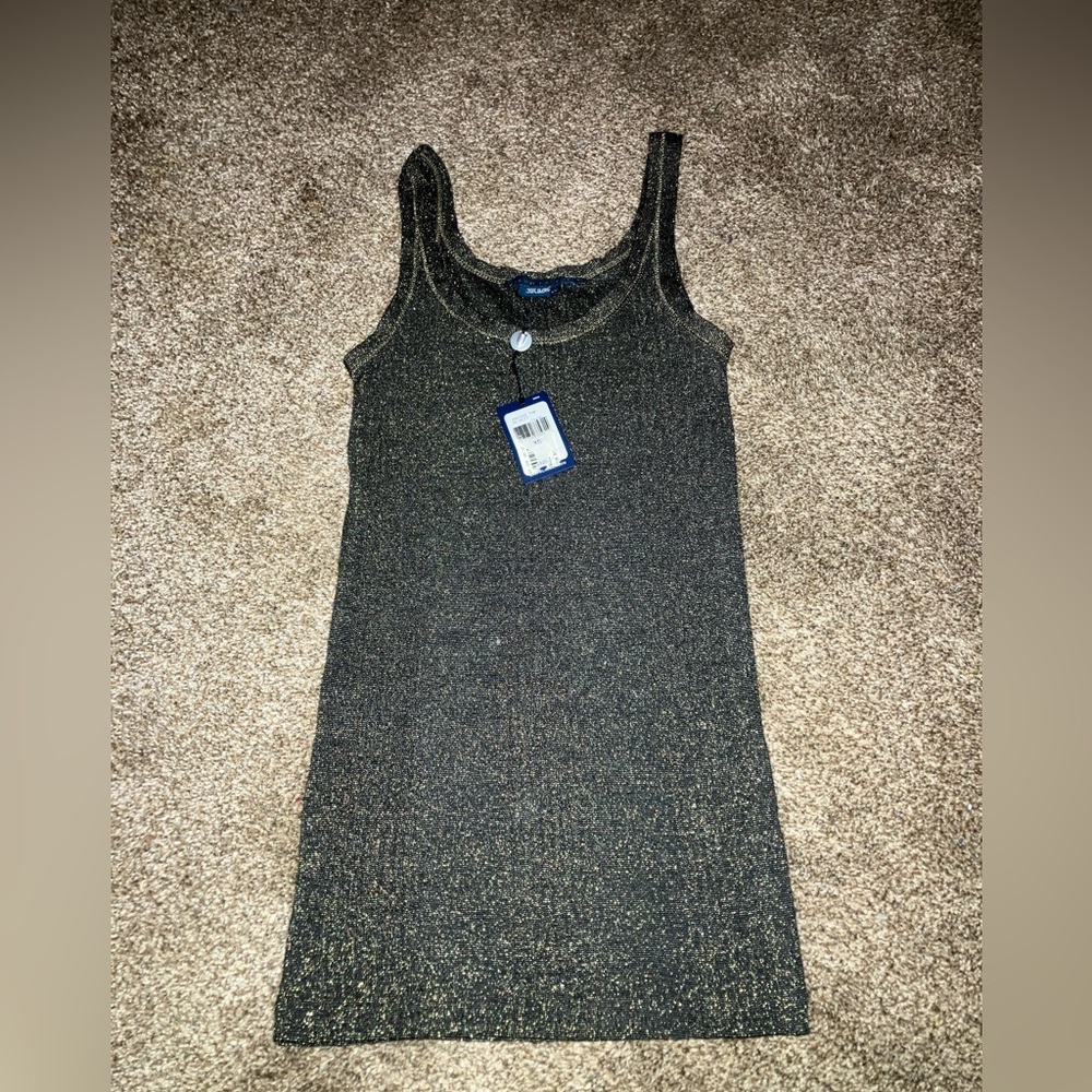 Nwt Women’s Ralph Lauren Ribbed Black Shimmer Tank size XS $125